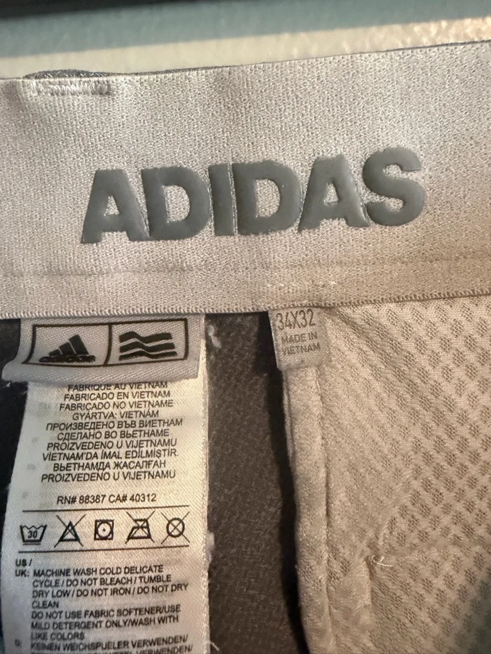 Adidas Gray Men's Golf Pants 34X32
